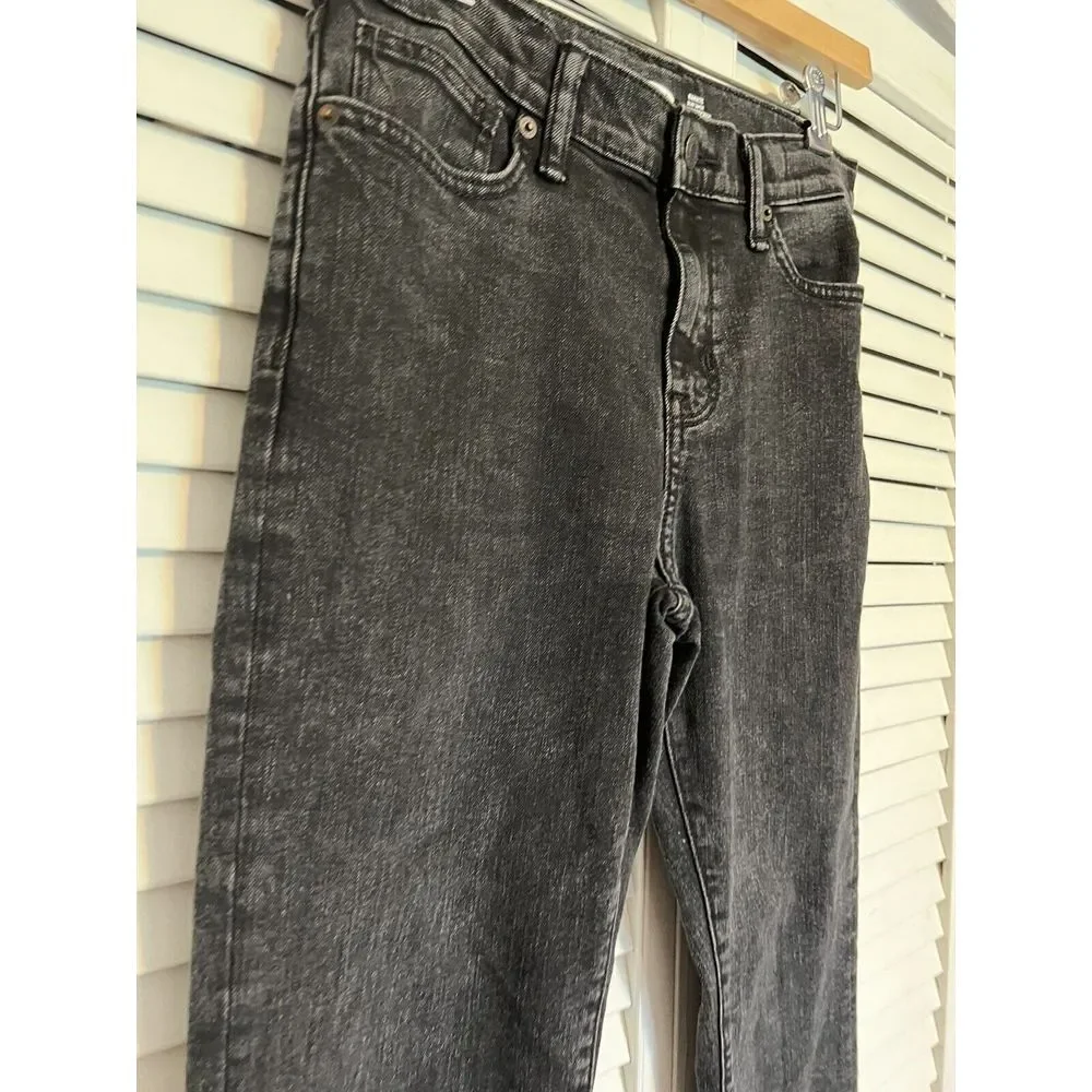 OLD NAVY Girl's Size‎ 14 Jeans Karate Slim Taper Black Stretch Adjustable Waist